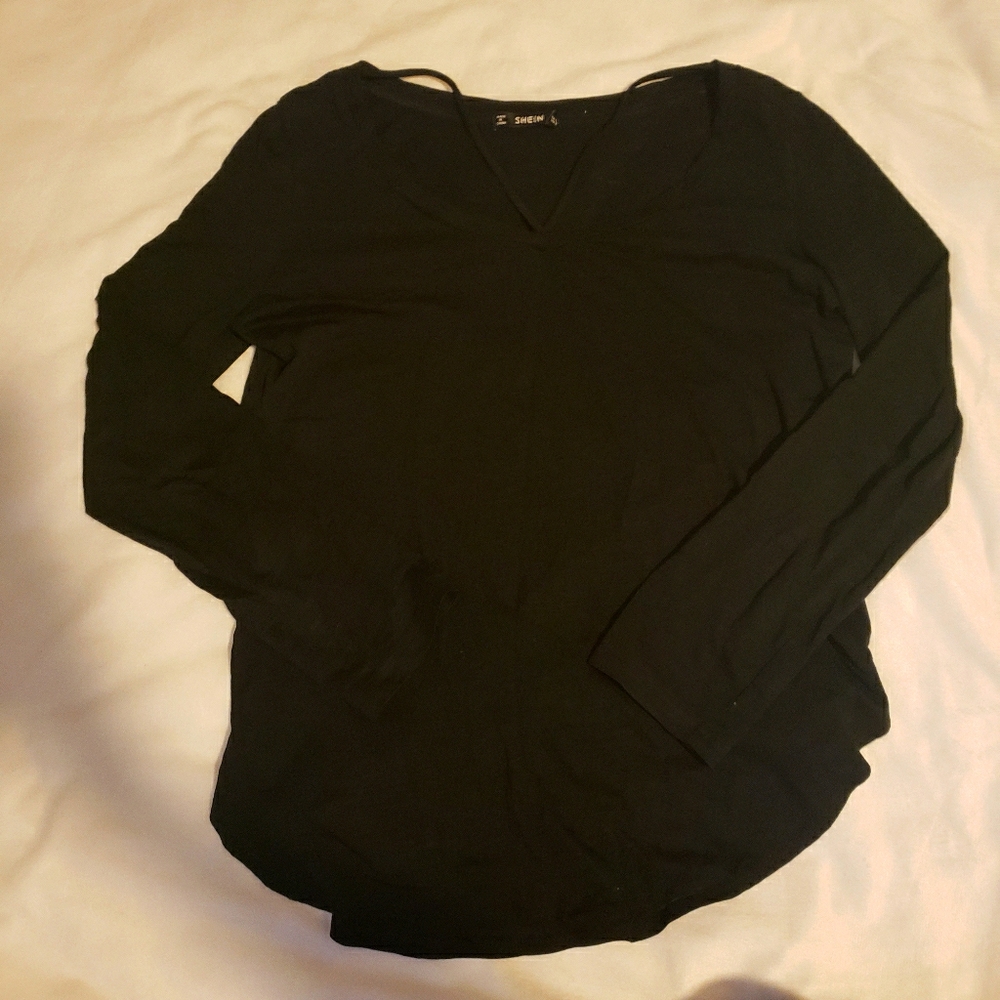 SHEIN Black Basic Long Sleeve